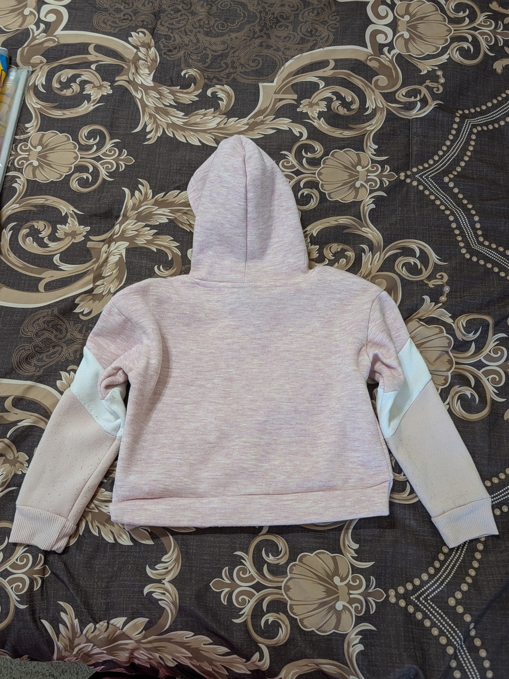 New Balance Kids' 5/6 Pink Hooded Jacket - Picture 6 of 9